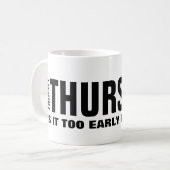 のどが渇いた木曜日おもしろマグカップ コーヒーマグカップ (正面左)