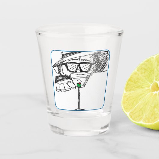 「のどが渇いた」ハッピーアワー ショットグラス (正面)