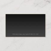 のどによってブラシをかけられるアルミニウムモノグラムの名刺 名刺 (裏面)