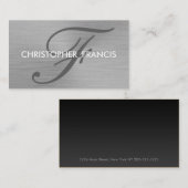 のどによってブラシをかけられるアルミニウムモノグラムの名刺 名刺 (正面/裏面)