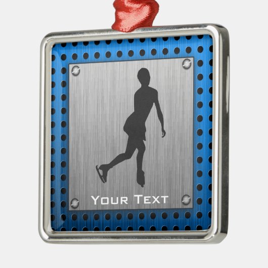 のどによってブラシをかけられる金属; フィギュアスケート メタルオーナメント (左)