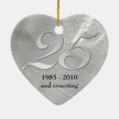 のどによってブラシをかけられる銀製記念日のオーナメント セラミックオーナメント (裏面)