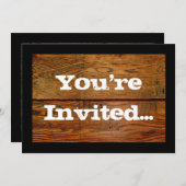 のどによって油をさされる木製の板のパーソナライズなカスタム 招待状 (正面/裏面)