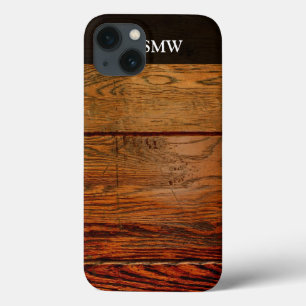 のどによって油をさされる木製の板のパーソナライズなカスタム iPhone 13ケース