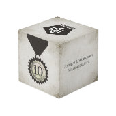 のどによって老化させる石造りの従業員記念日のギフト フォトキューブ (裏面アングル)