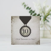 のどによって老化させる石造りの従業員記念日のギフト 招待状 (スタンド正面)