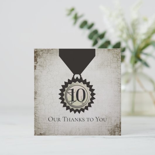 のどによって老化させる石造りの従業員記念日のギフト 招待状 (スタンド正面)