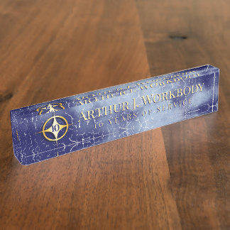 のどによって老化させる石造りの従業員記念日のネームプレート デスクネームプレート