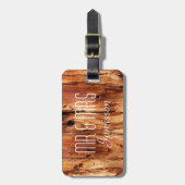 のどによって風化させる木製の下見張りの氏及び夫人カスタムの荷物 ラゲッジタグ (正面縦)