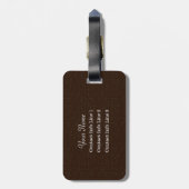 のどによって風化させる木製の下見張りの氏及び夫人カスタムの荷物 ラゲッジタグ (裏面縦)