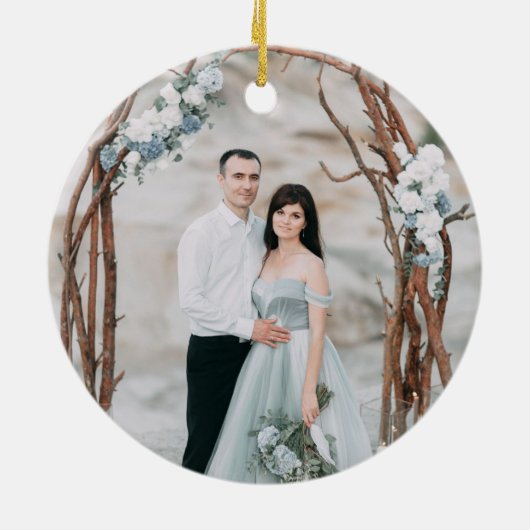 のどのばら色の金ゴールドおよび水彩画の青いGeode |の写真 セラミックオーナメント (裏面)