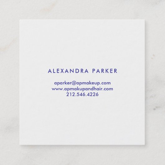 のどのばら色の金ゴールドおよび水彩画の青いGeode |の正方形 スクエア名刺 (裏面)