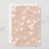 のどのばら色の金ゴールドおよび黒いブライダルシャワー 招待状 (裏面)