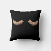 のどのばら色の金ゴールドのまつげの魅力の装飾用クッション クッション (裏面)