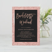 のどのばら色の金ゴールドのグリッター|のバチェロレッテの週末 招待状 (スタンド正面)