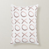 のどのばら色の金ゴールドのタイポグラフィはxoxoを抱き締め、接吻します アクセントクッション (正面(垂直))