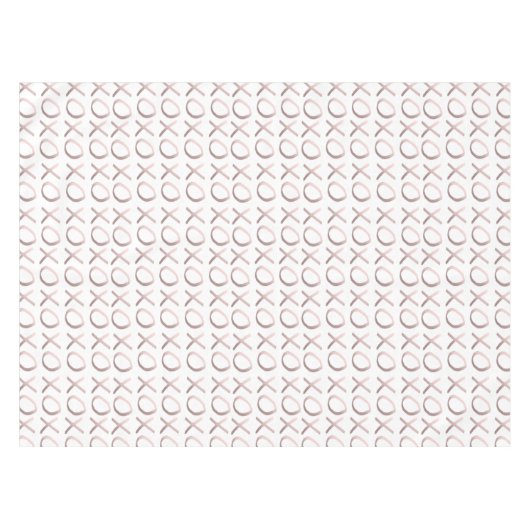 のどのばら色の金ゴールドのタイポグラフィはxoxoを抱き締め、接吻します テーブルクロス (正面(横))