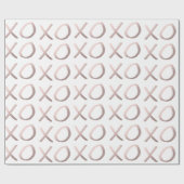 のどのばら色の金ゴールドのタイポグラフィはxoxoを抱き締め、接吻します ラッピングペーパー (フラット)
