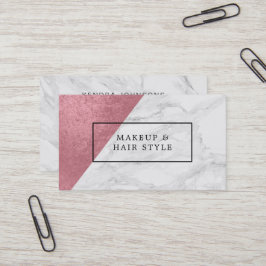 のどのばら色の金ゴールドのモダンな大理石 名刺