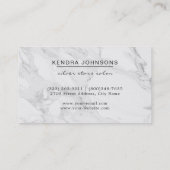 のどのばら色の金ゴールドのモダンな大理石 名刺 (裏面)