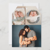 のどのばら色の金ゴールドの余分新生児の臭い 案内状 (裏面)