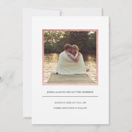 のどのばら色の金ゴールドの保存日付 セーブザデート (裏面)