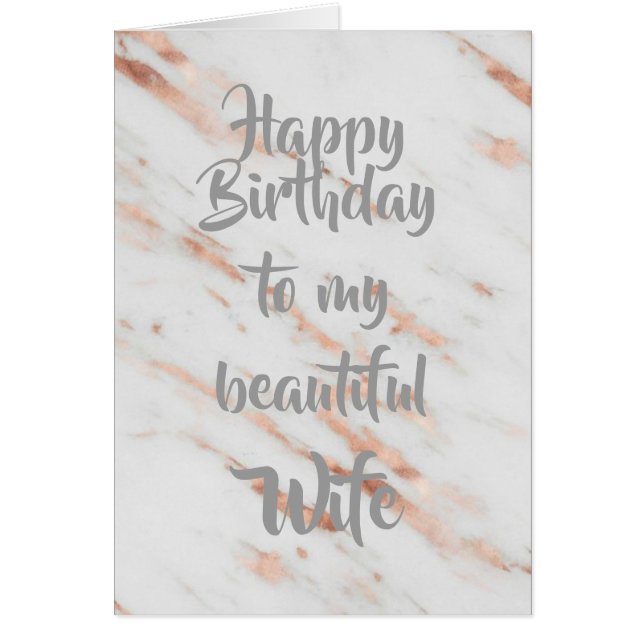 のどのばら色の金ゴールドの大理石。 妻の誕生日 (正面)