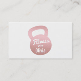 のどのばら色の金ゴールドのKettlebellのフィットネスのパーソナルトレーナー 名刺