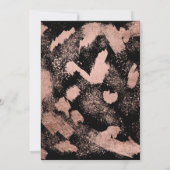 のどのばら色の金ゴールドブラシストロークはシックな菓子16をはね飛ばします 招待状 (裏面)