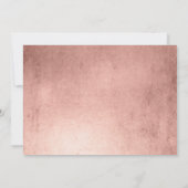 のどのばら色の金ゴールドホイル私達は 招待状 (裏面)