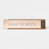 のどのばら色の金ゴールド デスクネームプレート (正面)