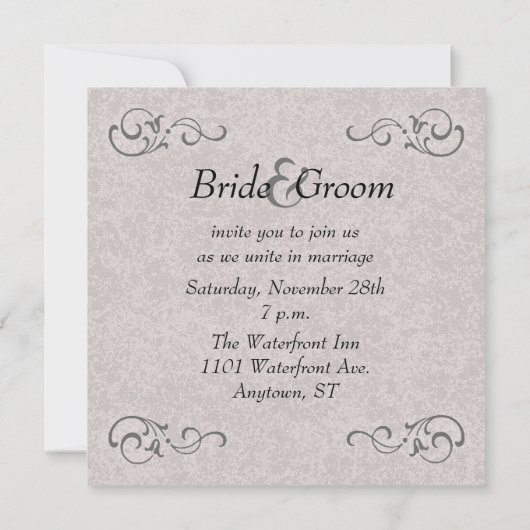 のどのエンボスのオートバイのバイクもしくは自転車に乗る人の結婚式招待状 招待状 (裏面)