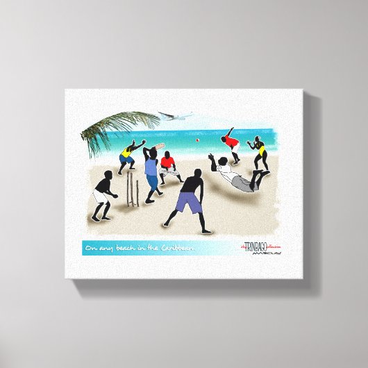～のどのビーチでもカリブの キャンバスプリント (正面)