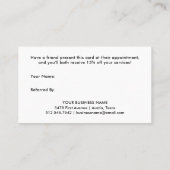 のどの幾何学的なばら色の金ゴールドのグリッターの一見 紹介カード (裏面)