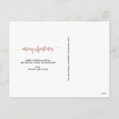 のどの結婚したで、メリーなばら色の金ゴールドのクリスマスの写真| シーズンポストカード (裏面)