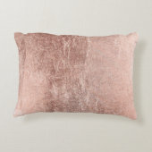 のどのMonogram Weddingばら色の金ゴールドの氏および夫人 アクセントクッション (裏面)