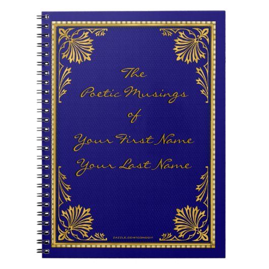 のどは革を金めっきしました(パーソナライズな) ノートブック (正面)