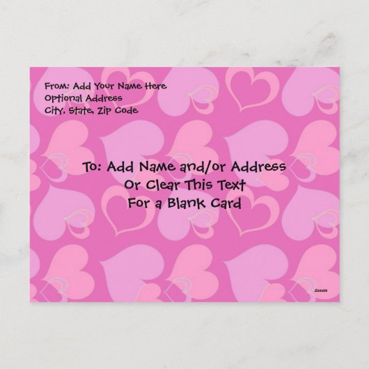 のどを鳴らす音fectのバレンタイン シーズンポストカード (裏面)