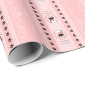 のどを鳴らす音fectのMoiraのピンクのストライプな包装紙 ラッピングペーパー (ロールコーナー)