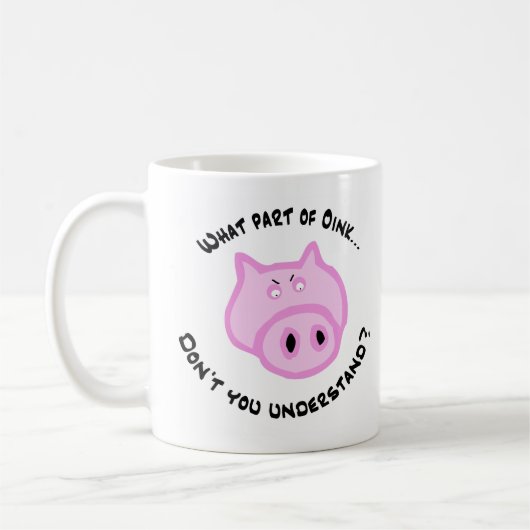 のどんな部分Oink…か コーヒーマグカップ (左)