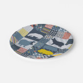 のどキルトにされたカバ ペーパープレート (アングル)