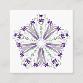 *~*のなだめるような曼荼羅の霊気のヨガの医術 スクエア名刺