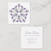 *~*のなだめるような曼荼羅の霊気のヨガの医術 スクエア名刺 (正面/裏面)