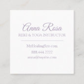 *~*のなだめるような曼荼羅の霊気のヨガの医術 スクエア名刺 (裏面)