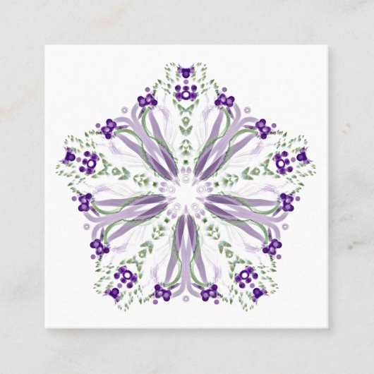 *~*のなだめるような曼荼羅の霊気のヨガの医術 スクエア名刺 (正面)