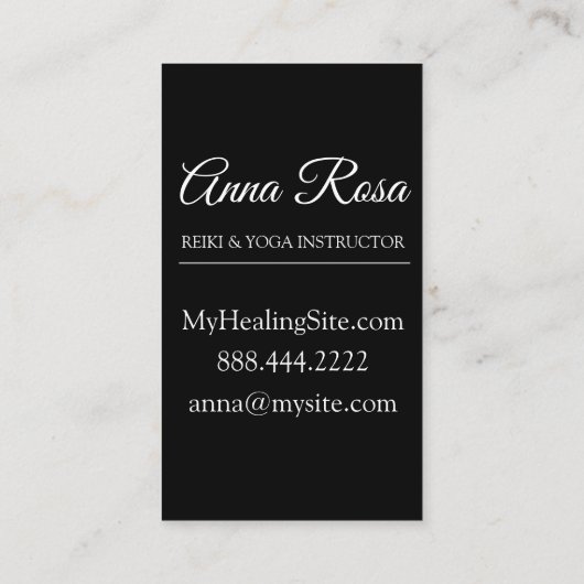 *~*のはすは夢のヨガに神聖な記号の月を主演します 名刺 (裏面)