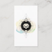 *~*のはすは夢のヨガに神聖な記号の月を主演します 名刺 (正面)