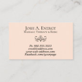 *~*のはすピンクの銀河系のラベンダーの星雲の宇宙 名刺 (裏面)