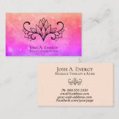 *~*のはすピンクの銀河系のラベンダーの星雲の宇宙 名刺 (正面/裏面)