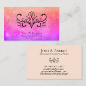 *~*のはすピンクの銀河系の宇宙ラベンダーの星雲 名刺 (正面/裏面)